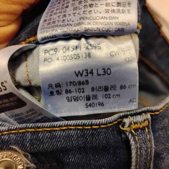 Levi's 511 jeans mens 34x30 blue denim stretch slim fit straight leg dark wash - Picture 9 of 10